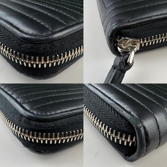 B120 💎✨Authentic Fendi DotCom LOng Zip Black Leather Wallet - Picture 6 of 6